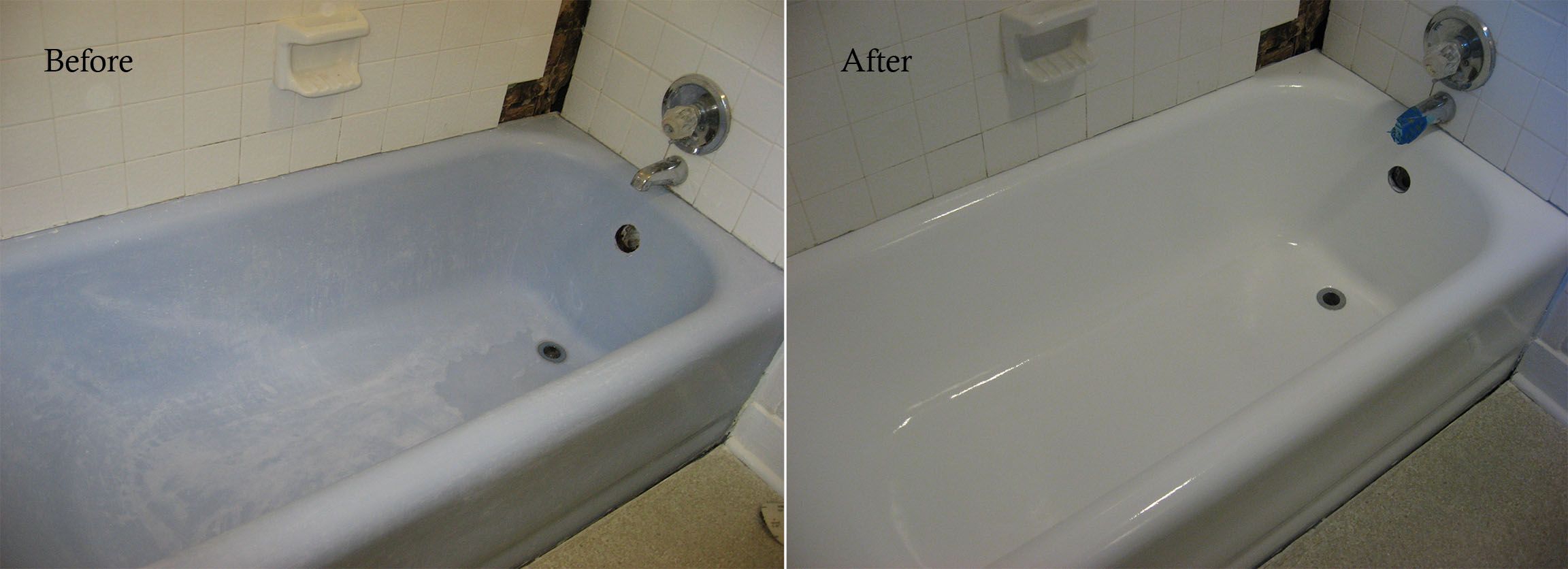 Cast iron tub clearance refinishing